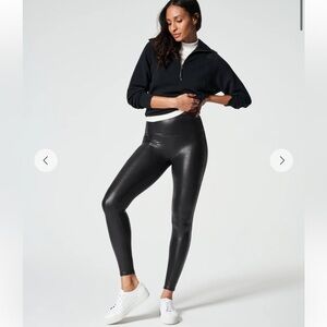 Spanx Spanxshape Faux Leather Leggings Size 2X - PETITE Length